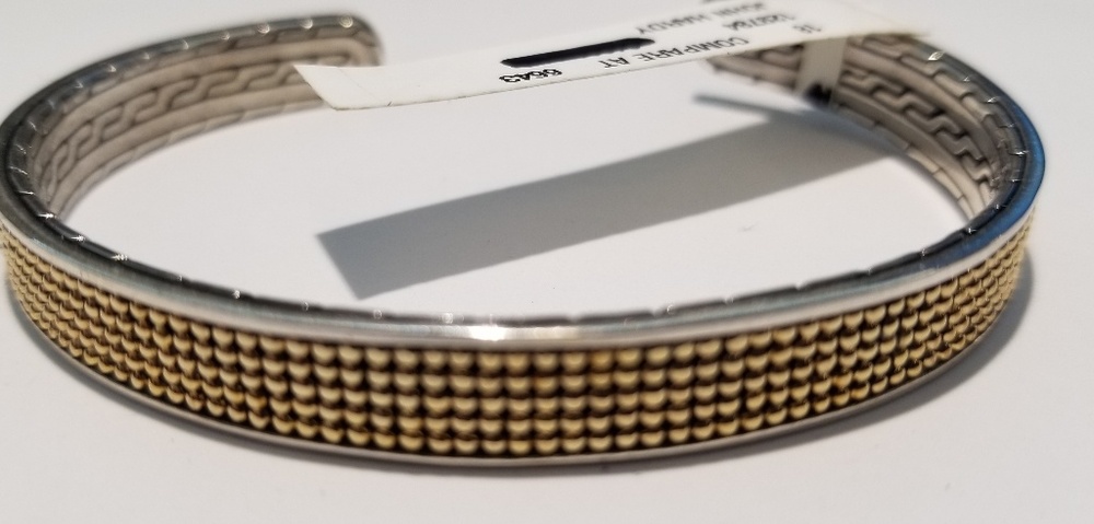 John Hardy Men’s Classic Chain Cuff in 18k YG/SS